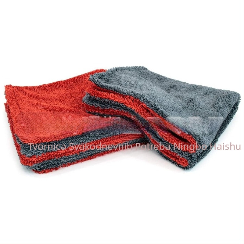 Krpa za auto od mikrovlakana, dvostrana, uvijena tkanina, za pranje automobila