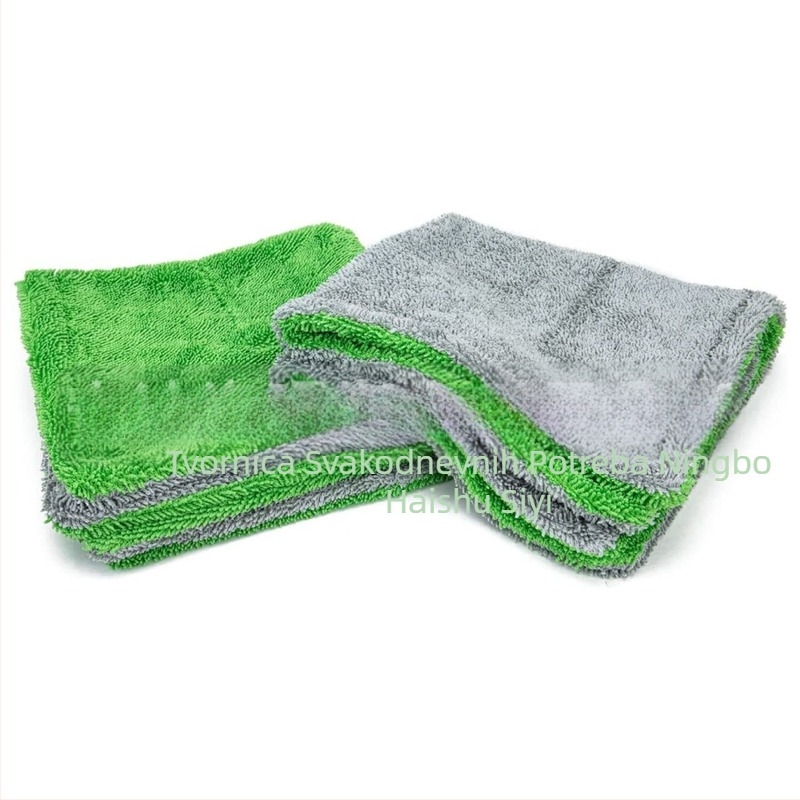 Krpa za auto od mikrovlakana, dvostrana, uvijena tkanina, za pranje automobila