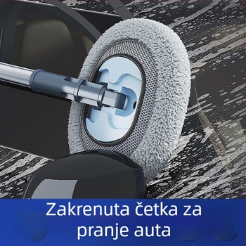 Teleskopski mop za pranje automobila s mekanim vlaknima i zakrivljenom šipkom, ne oštećuje boju auta