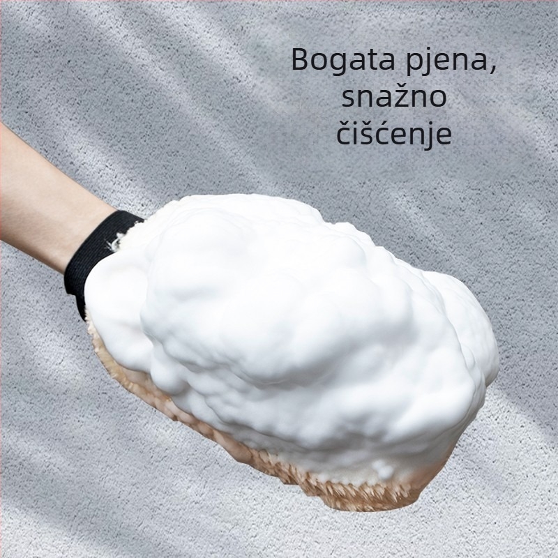 Rukavice za čišćenje automobila — pliš materijal, marka Pluche, model J007, stil medvje šape