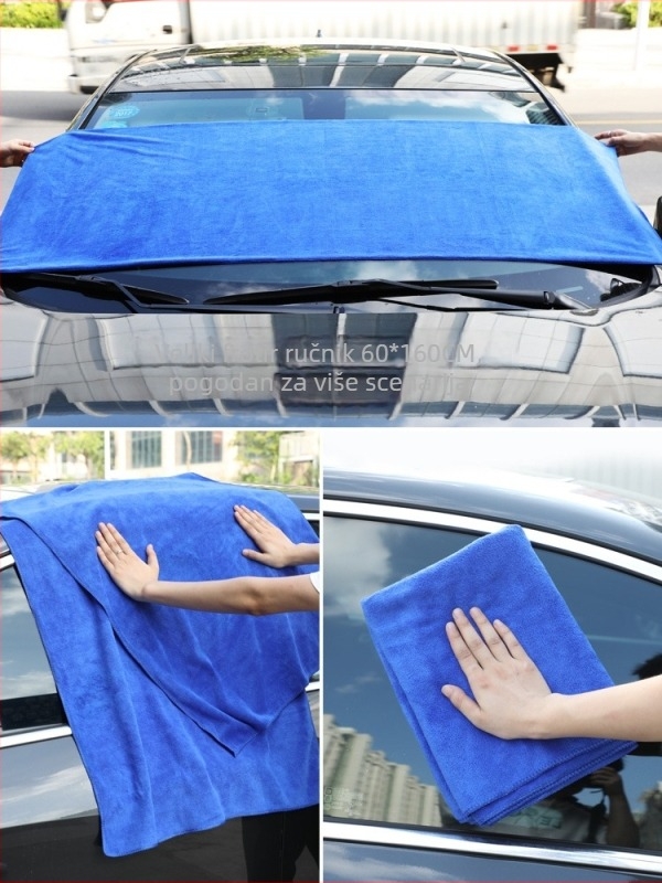 Krpa za čišćenje automobila, mikrovlakno, 400 g/m², češljana vlakna, višefunkcionalna, upija vodu bez tragova