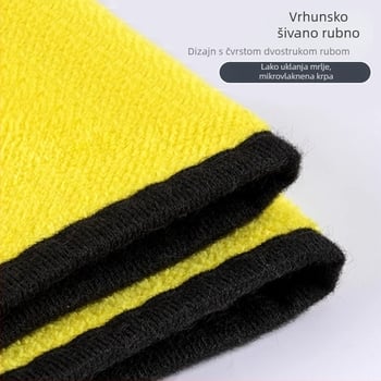 Krpa za pranje automobila s visokom gustoćom koralnog velura, debela, upija vodu, dvostruka uporaba za auto i dom, višefunkcionalna krpa za čišćenje, poliesterska