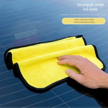 Krpa za pranje automobila s visokom gustoćom koralnog velura, debela, upija vodu, dvostruka uporaba za auto i dom, višefunkcionalna krpa za čišćenje, poliesterska