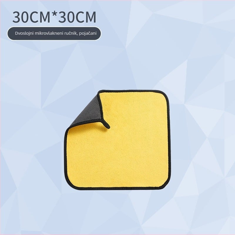Krpa za pranje automobila s visokom gustoćom koralnog velura, debela, upija vodu, dvostruka uporaba za auto i dom, višefunkcionalna krpa za čišćenje, poliesterska