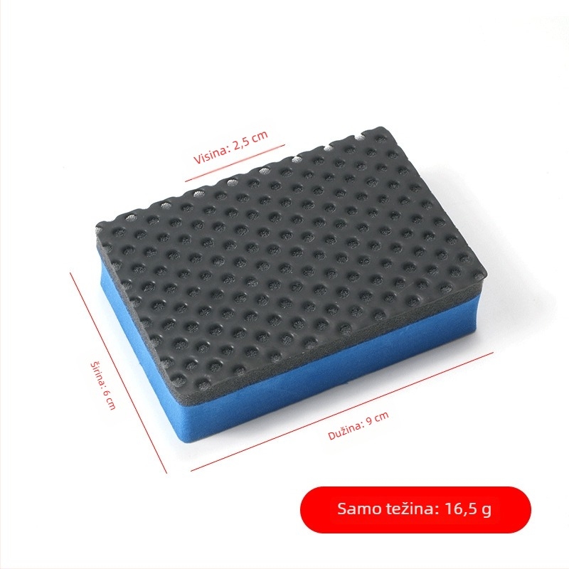 Set za čišćenje automobila: spužva; uključuje rukavice i krpu