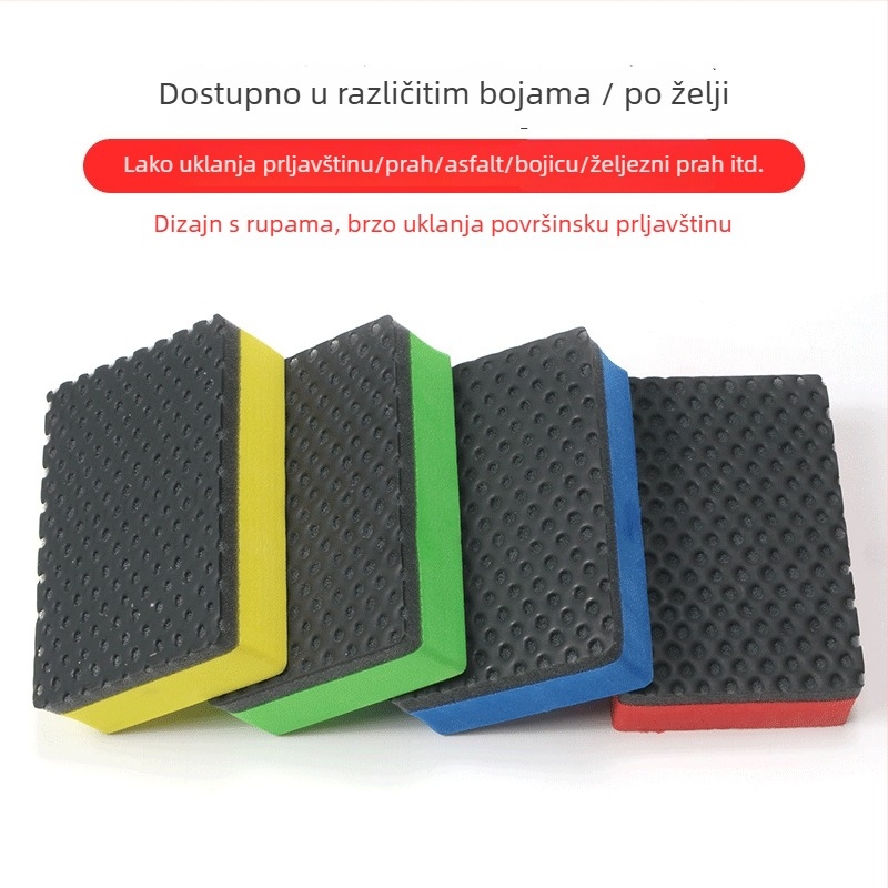 Set za čišćenje automobila: spužva; uključuje rukavice i krpu