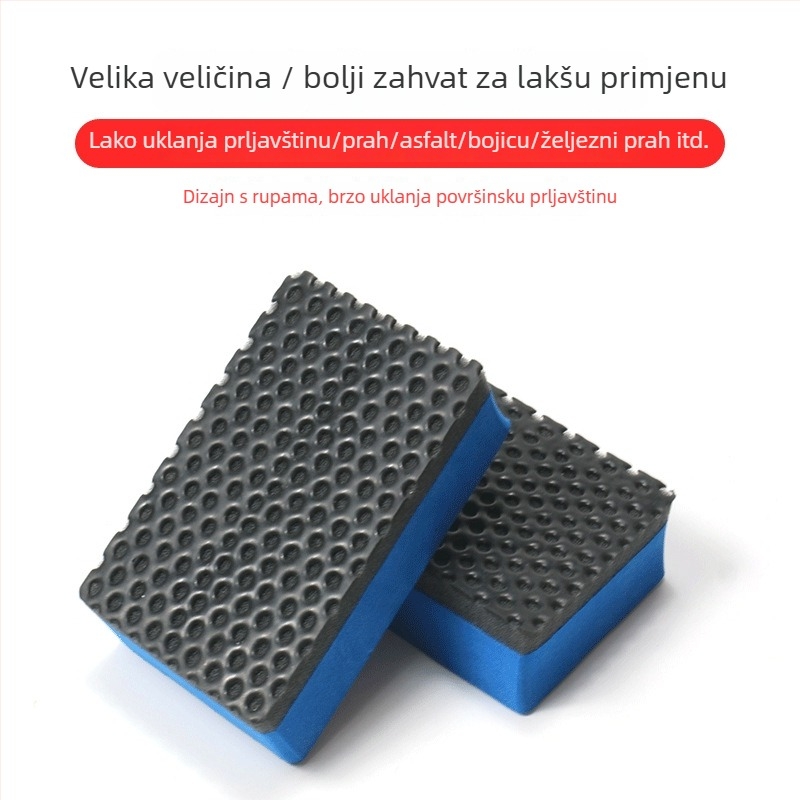 Set za čišćenje automobila: spužva; uključuje rukavice i krpu