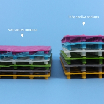 Plastična interlock protuklizna podloga za kupaonicu i WC – moderan minimalistički dizajn, periva, pogodna za kuhinju, kupaonicu i WC; lako se povezuje i odvodi vodu.