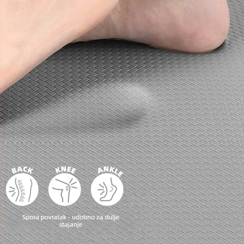 Kvadratna PVC kožna kuhinjska prostirka, vodootporna, otporna na ulje, protuklizna, protiv umora, periva