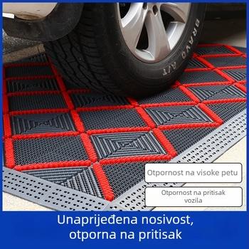 Plastična kvadratna podloga za ulaz i komercijalne prostore, strojno pletena, minimalističkog stila