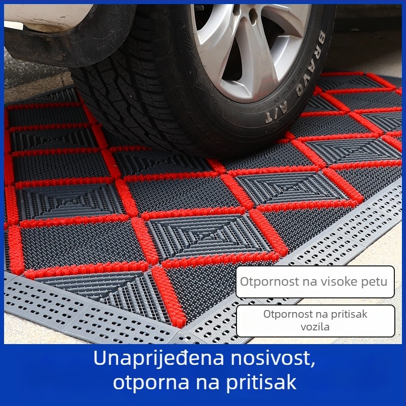 Plastična kvadratna podloga za ulaz i komercijalne prostore, strojno pletena, minimalističkog stila