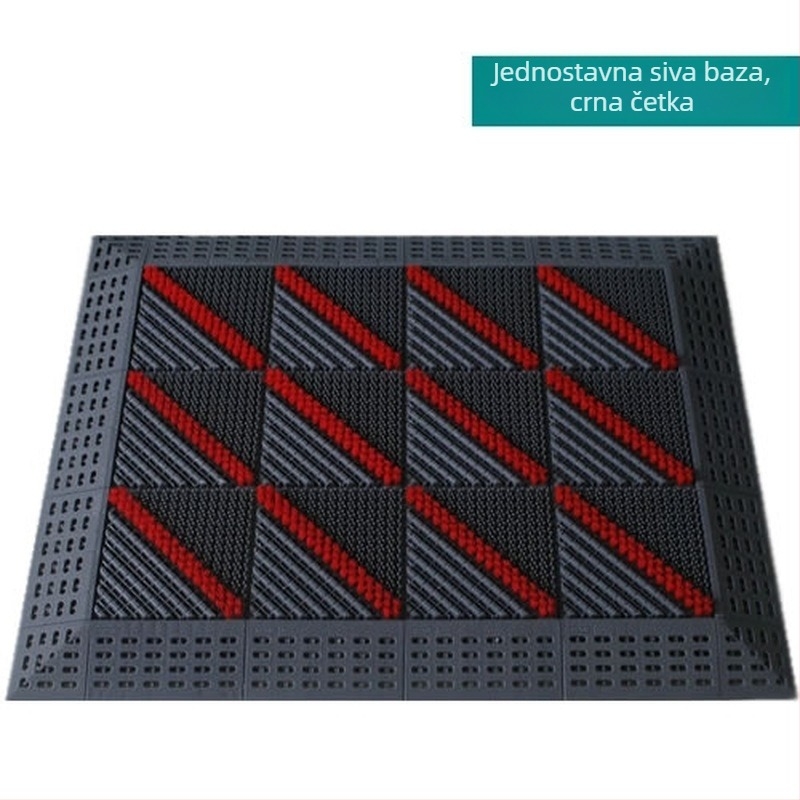 Plastična kvadratna podloga za ulaz i komercijalne prostore, strojno pletena, minimalističkog stila
