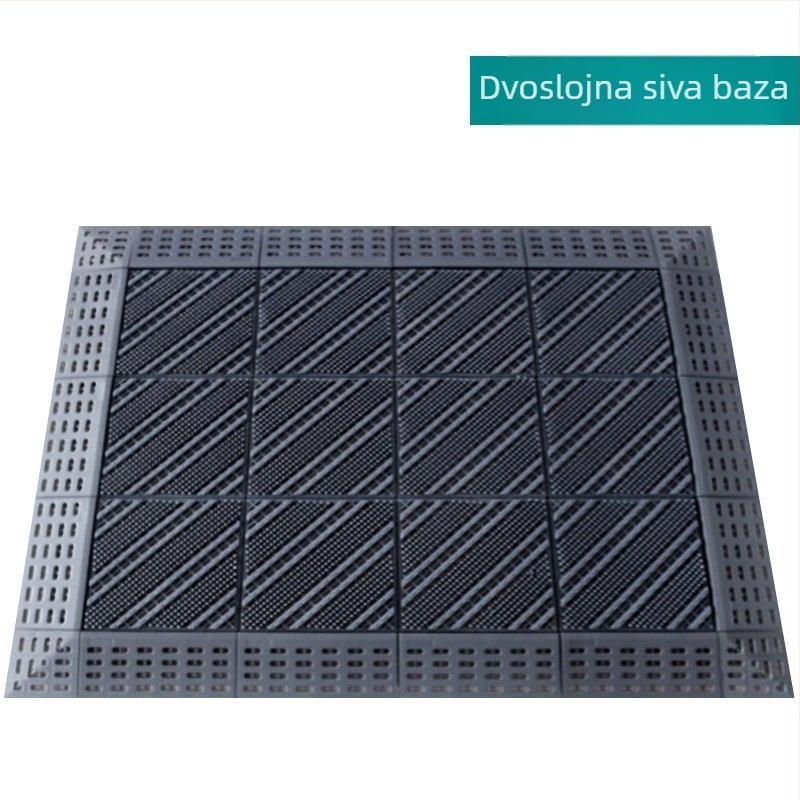 Plastična kvadratna podloga za ulaz i komercijalne prostore, strojno pletena, minimalističkog stila