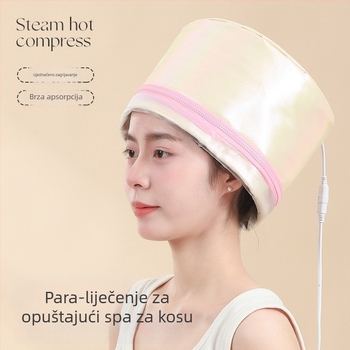 Električna grijana kapa za kosu za kućnu upotrebu sa spa zagrijavanjem, tretman maskom za kosu, kapom za sušenje, odvojiva i periva