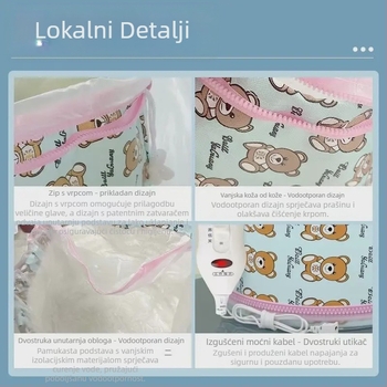 Električna grijana kapa za kosu za kućnu upotrebu sa spa zagrijavanjem, tretman maskom za kosu, kapom za sušenje, odvojiva i periva