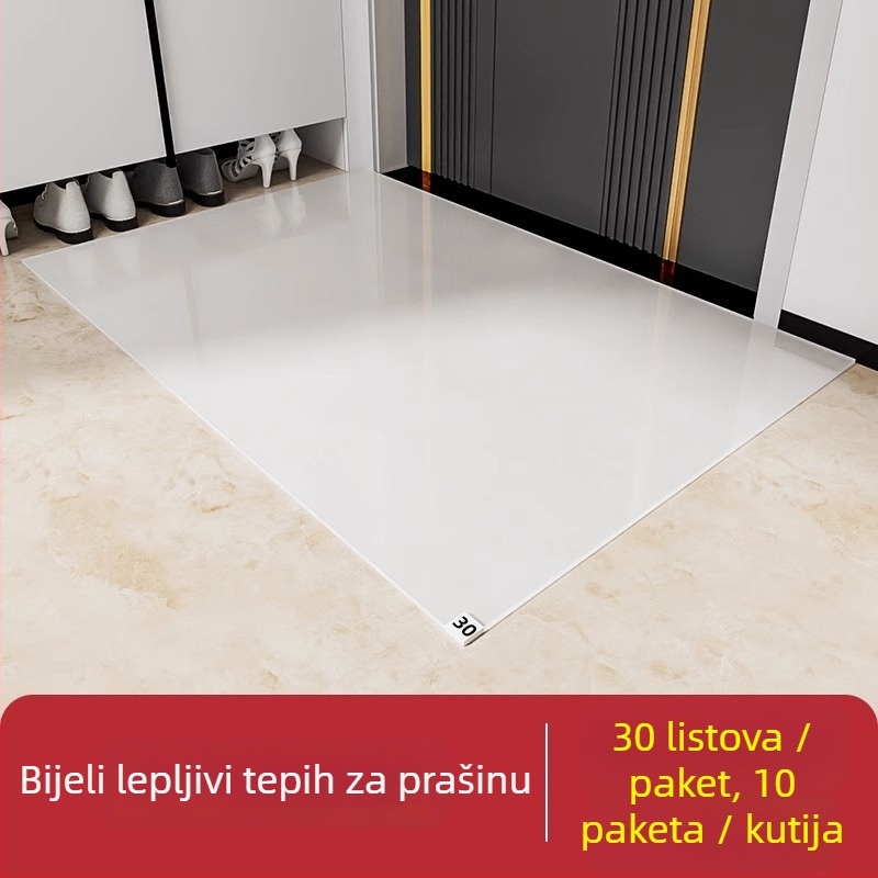 Jednokratna prostirka za hvatanje prašine za ulaze i radionice, TPES, četvrtastog oblika, jednobojna, prilagodljiva, čišćenje usisavanjem, moderan minimalistički stil