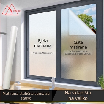 Mat film za staklo bez ljepila za balkon — toplinska izolacija, zaštita od sunca i privatnost