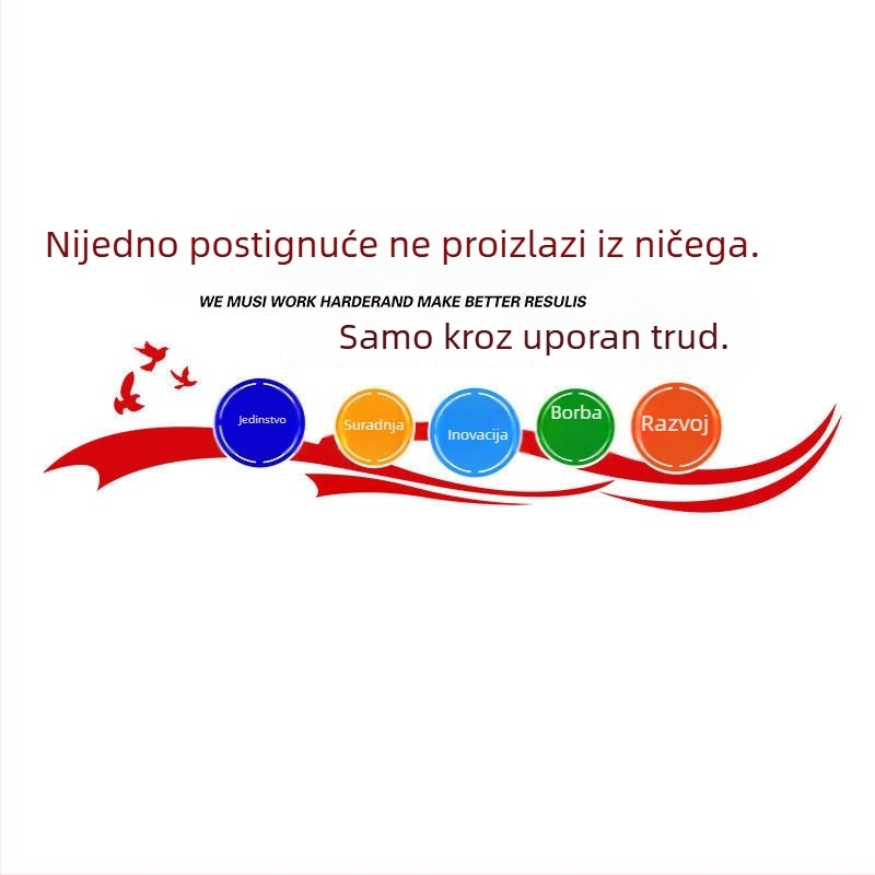 Uredski dekorativni natpisi s inspirativnim sloganima za tim — 3D akrilne zidne naljepnice za kulturu tvrtke