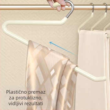 Držač za hlače od nehrđajućeg čelika, u obliku goske, s protukliznim klipsama za kućni ormar, moderni minimalistički stil
