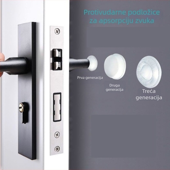 Pad protiv sudara za vrata ormara s gumastim česticama, samoljepljiv, tih amortizer, protuklizno, ljepilo 3M