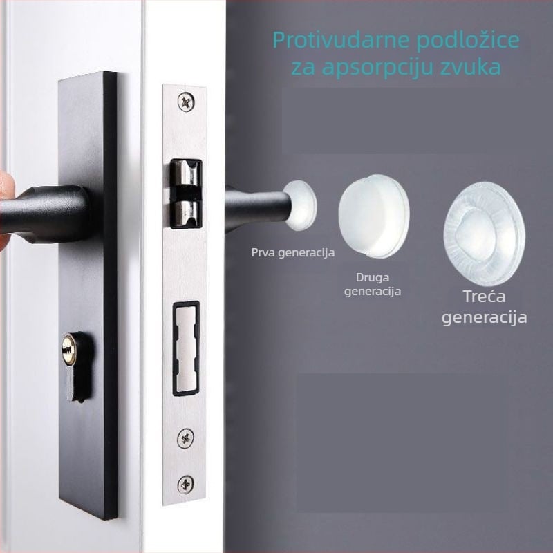 Pad protiv sudara za vrata ormara s gumastim česticama, samoljepljiv, tih amortizer, protuklizno, ljepilo 3M