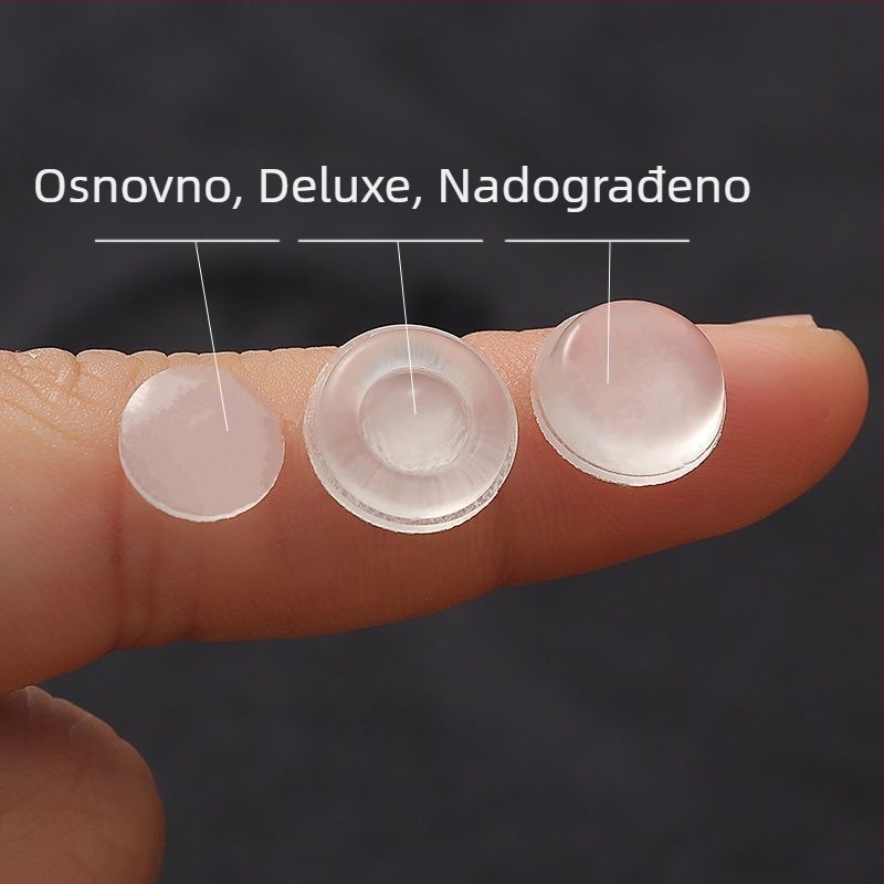 Pad protiv sudara za vrata ormara s gumastim česticama, samoljepljiv, tih amortizer, protuklizno, ljepilo 3M