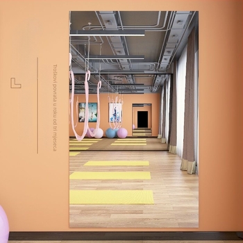 Zidno ogledalo za plesni studio s metalnim okvirom, jednostavan modern stil, druga metoda obrade, Chi weng