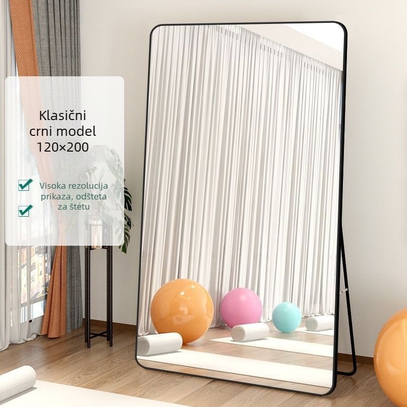 Zidno ogledalo za plesni studio s metalnim okvirom, jednostavan modern stil, druga metoda obrade, Chi weng