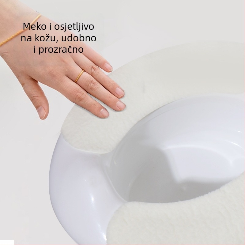 Dječja plišana samoljepljiva podloga za sjedalo toaleta, periva, prilagodljiva rezanjem, topla, Quan Lekang