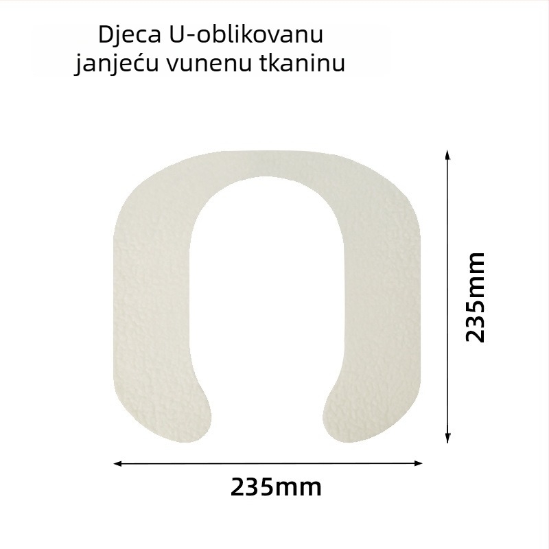 Dječja plišana samoljepljiva podloga za sjedalo toaleta, periva, prilagodljiva rezanjem, topla, Quan Lekang
