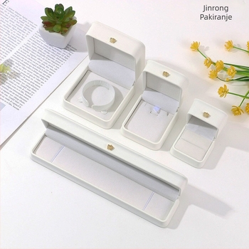 PU kožna kutija za nakit Jinrong Packaging – kutije za prsten, privjesak i narukvicu, kutija za pakiranje