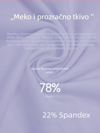 Cross-back sportski grudnjak za žene, potpuno košarice s srednje oblikovanim košaricama, bez žice, materijal Nylon 78% / Spandex 22%, uključene uloške za dojke