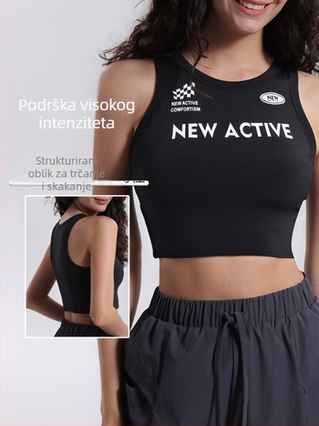TYAK Yoga top s sportski grudnjak s punim košaricama, najlon 75% / spandeks 25%, pun košarice, čvrste dvostruke naramenice, za trčanje i trening