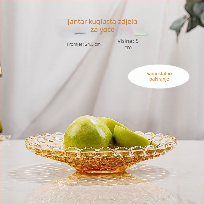 Staklena ploča za voće, moderni minimalistički stil, premium kvaliteta