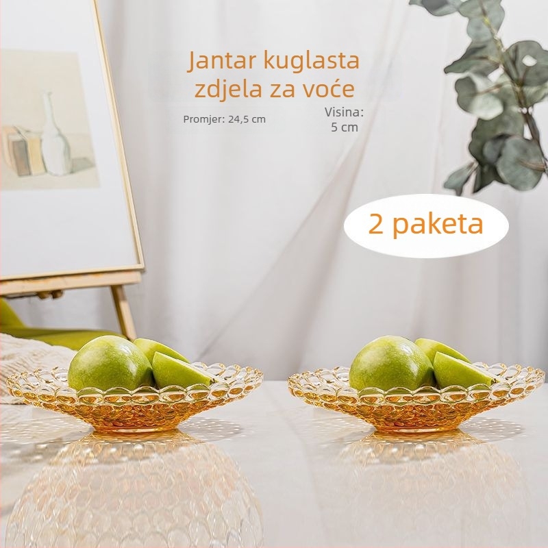 Staklena ploča za voće, moderni minimalistički stil, premium kvaliteta