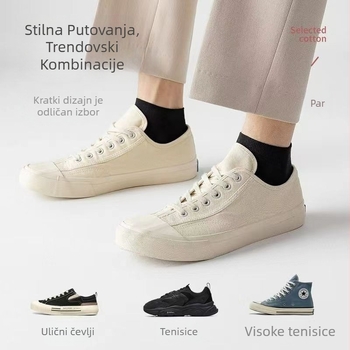 Jednokratne pamučne čarape za muškarce, prozračne, kratka cijev, tkanje s jednom iglom, 108 igala