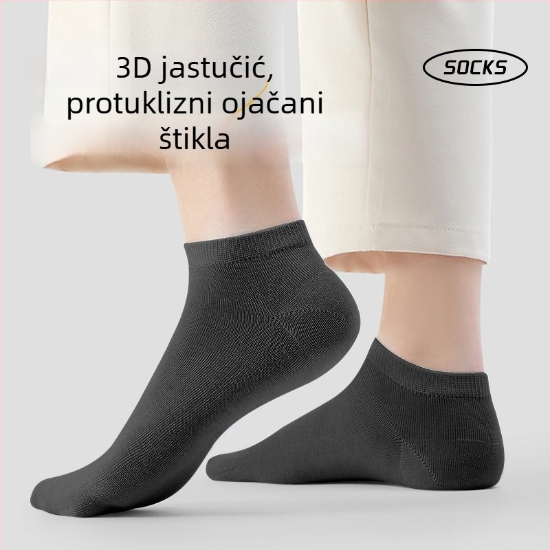 Pamukaste muške čarape, dvostruko pletivo, protuklizne, ležerni stil