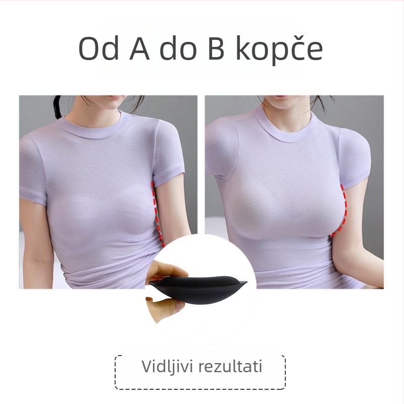 Bikini umetci za grudi, pamuk, debeli, prozračni i nevidljivi, dizajn s tankim gornjim dijelom i debelim donjim dijelom