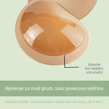 Samoljepljive umetke za grudi za bikini, debeli od najlona, silikonske spužve, nevidljive, podizanje, povećanje, proljeće 2024