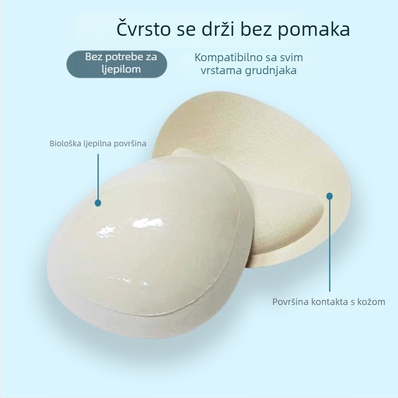Silikonske grudne jastučiće u obliku gusjeg jajeta, debeli, samoljepljivi, prozirni, nevidljivi