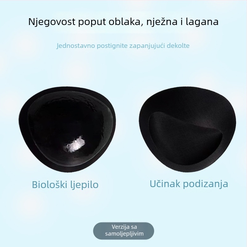 Silikonske grudne jastučiće u obliku gusjeg jajeta, debeli, samoljepljivi, prozirni, nevidljivi