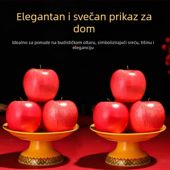 Keramična posuda za voće za darove Purple Lotus – posuda za darove Bogu bogatstva i Budhi