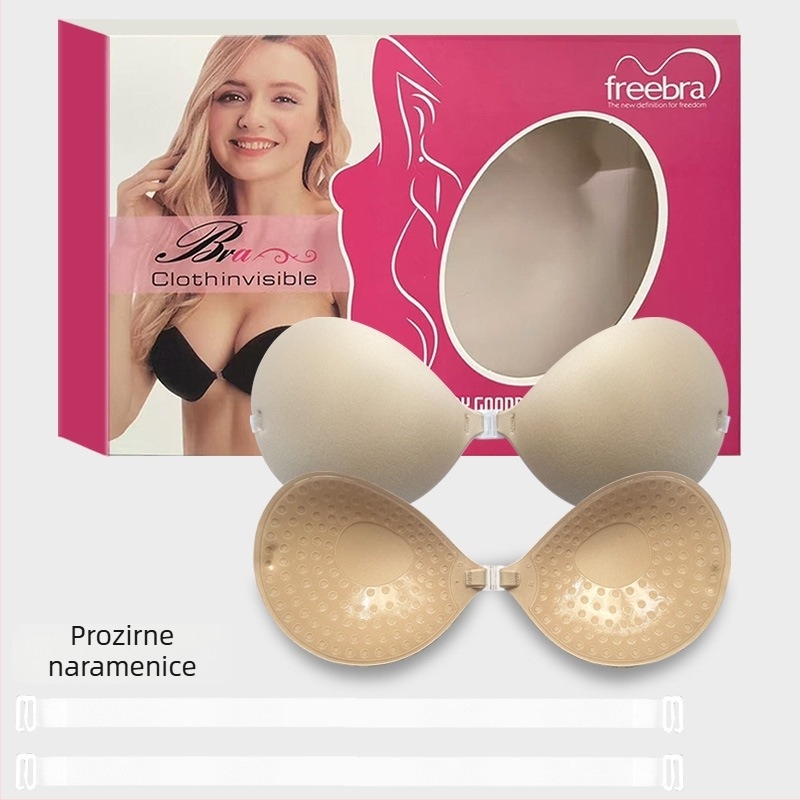 Push-up maska za grudi za male grudi i ravno prsa — nevidljiva, debela šalica kružnog oblika, od najlona, brend Uvome