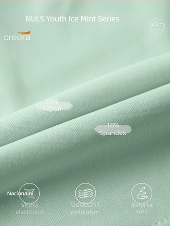 Polo tenis top bez rukava s jastučićem za prsa – uski kroj, prozračna tkanina, 82% najlon, 18% spandeks, tkanina NULS Youth Ice Mint, za mlade žene