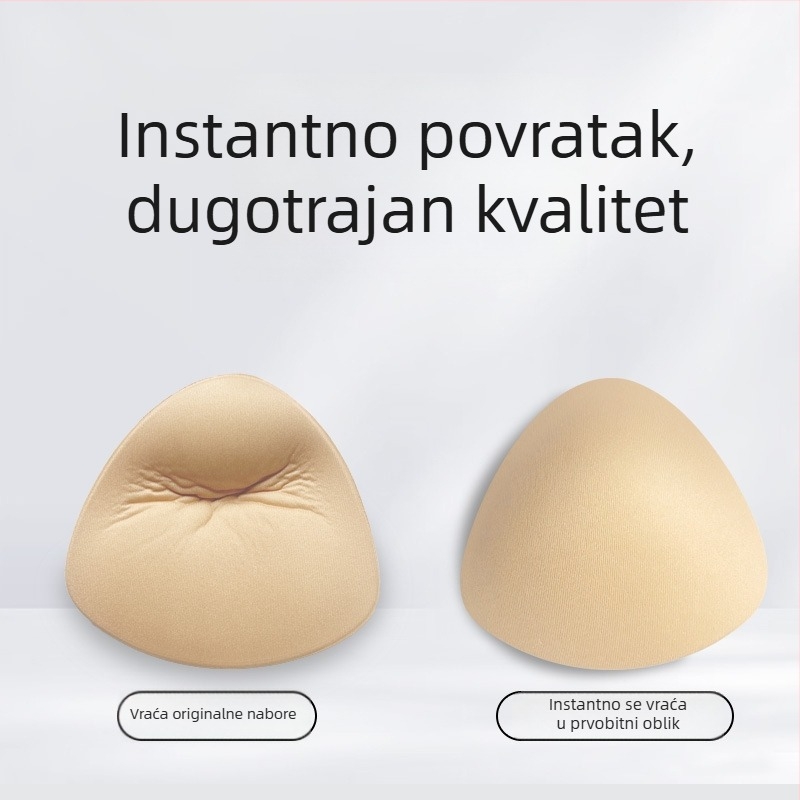Trokutasti dvostrano bezljepljeni nevidljivi jastučići za grudnjak od pjene; materijal: najlon; debljina: uvećana; funkcija: povećavaju poprsje; izlazak na tržište ljeto 2025; brend: Foreign stars