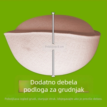 Izvadive umetke za sportski grudnjak s 8 cm debelim jastučićima, proširuju čašice i debelu unutarnju podstavu