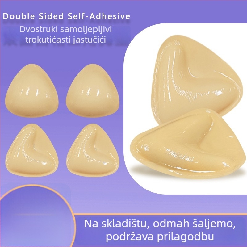 Trokutasti dvostrano ljepljivi ulošci za prsa, od najlona, debeli, za skupljanje i naglašavanje u obliku V