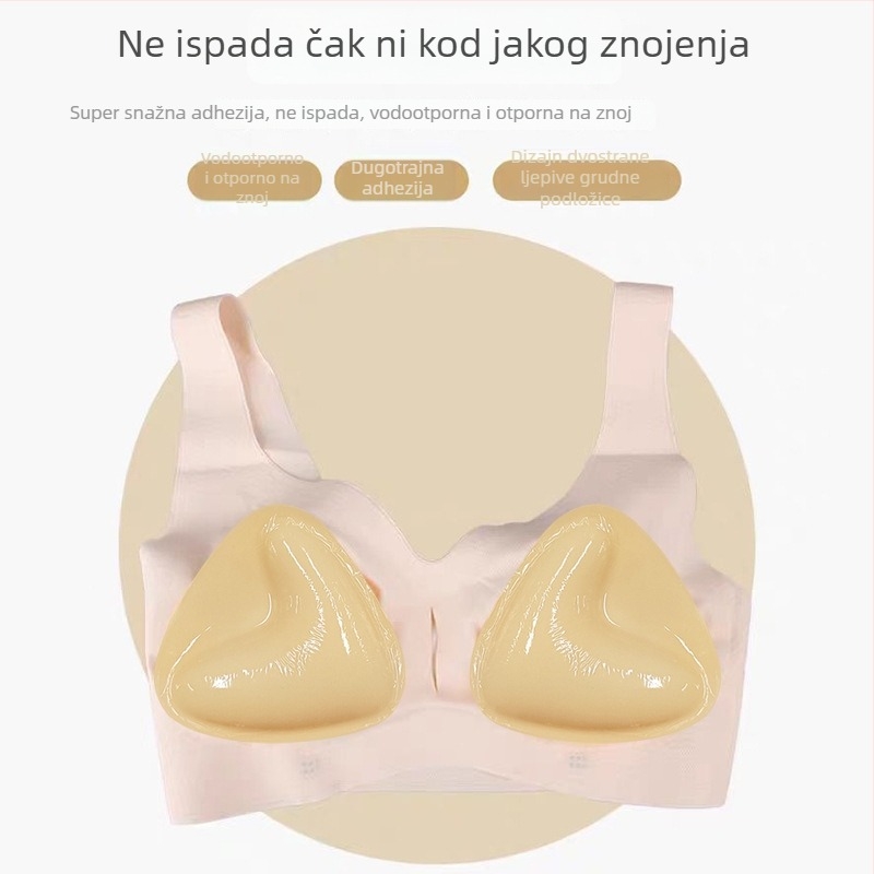Trokutasti dvostrano ljepljivi ulošci za prsa, od najlona, debeli, za skupljanje i naglašavanje u obliku V
