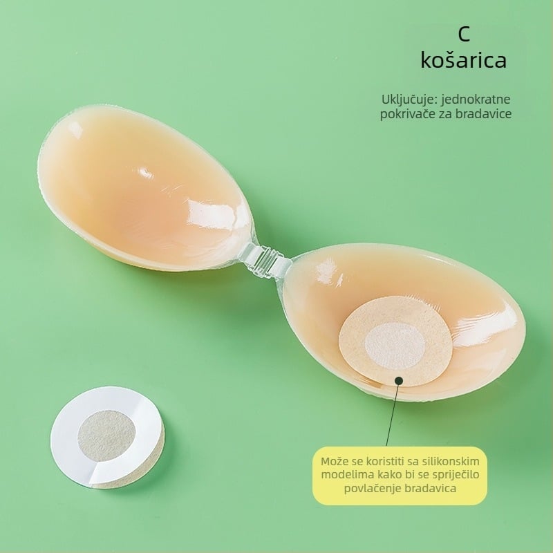 Silikonske naljepnice za grudi za vjenčanicu, push-up efekt, nevidljivi grudnjak za male grudi