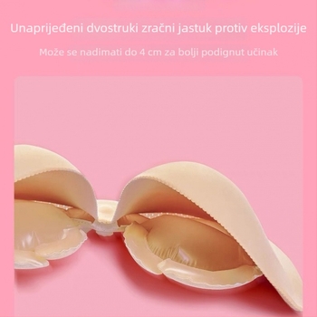 Nevidljivi bešramni grudnjak za svadbene fotografije, košarica 3/4, srednje oblikovan košarica, 100% pamuk, stražnje tri reda kopči